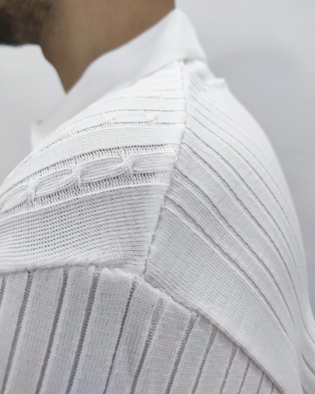 Premuim Cable Knit Polo