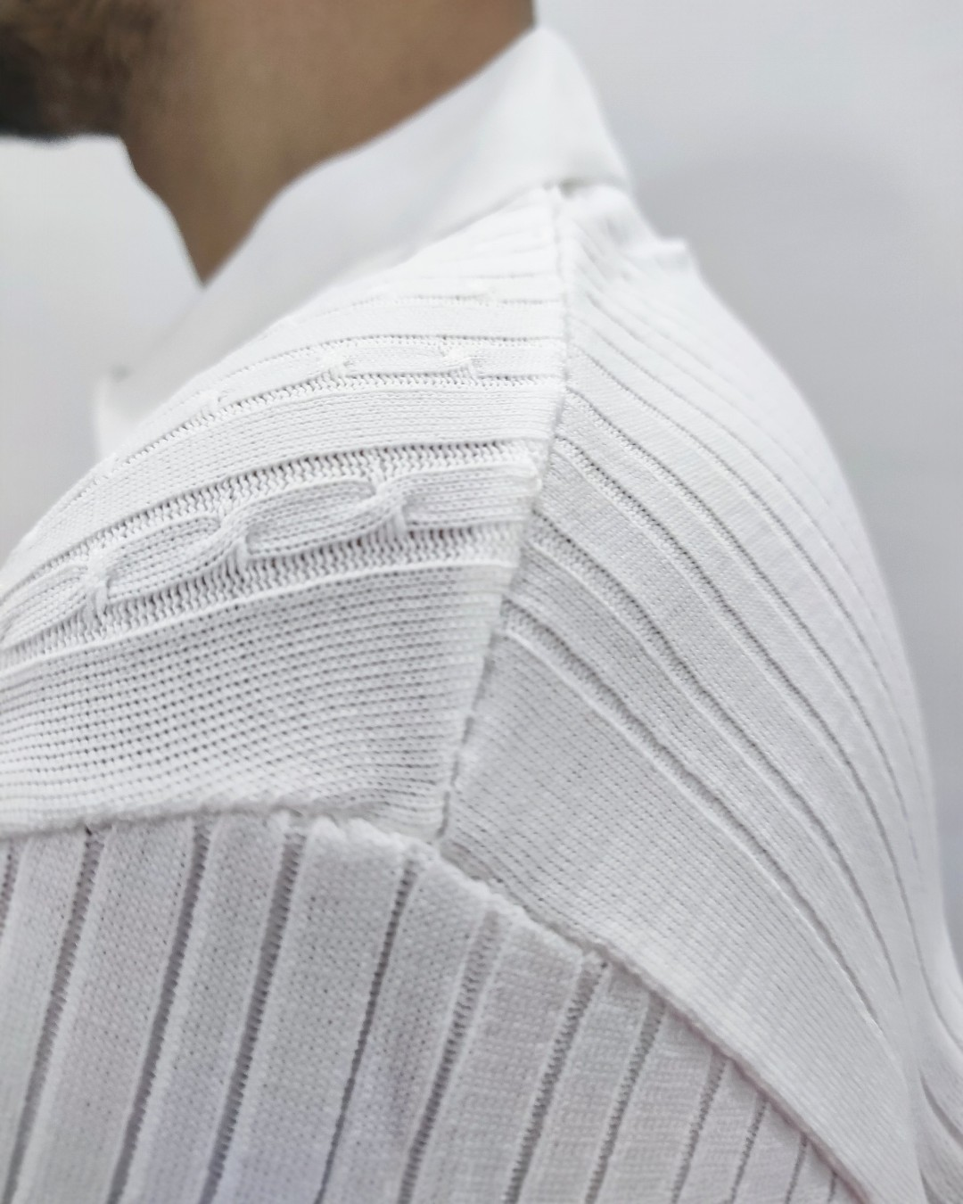 Premuim Cable Knit Polo