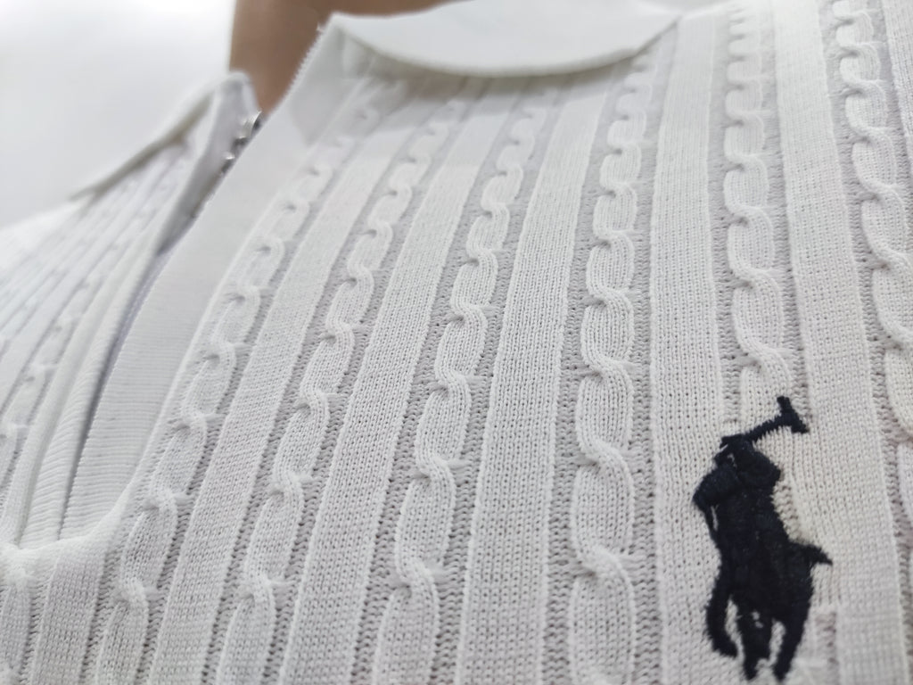 Premuim Cable Knit Polo