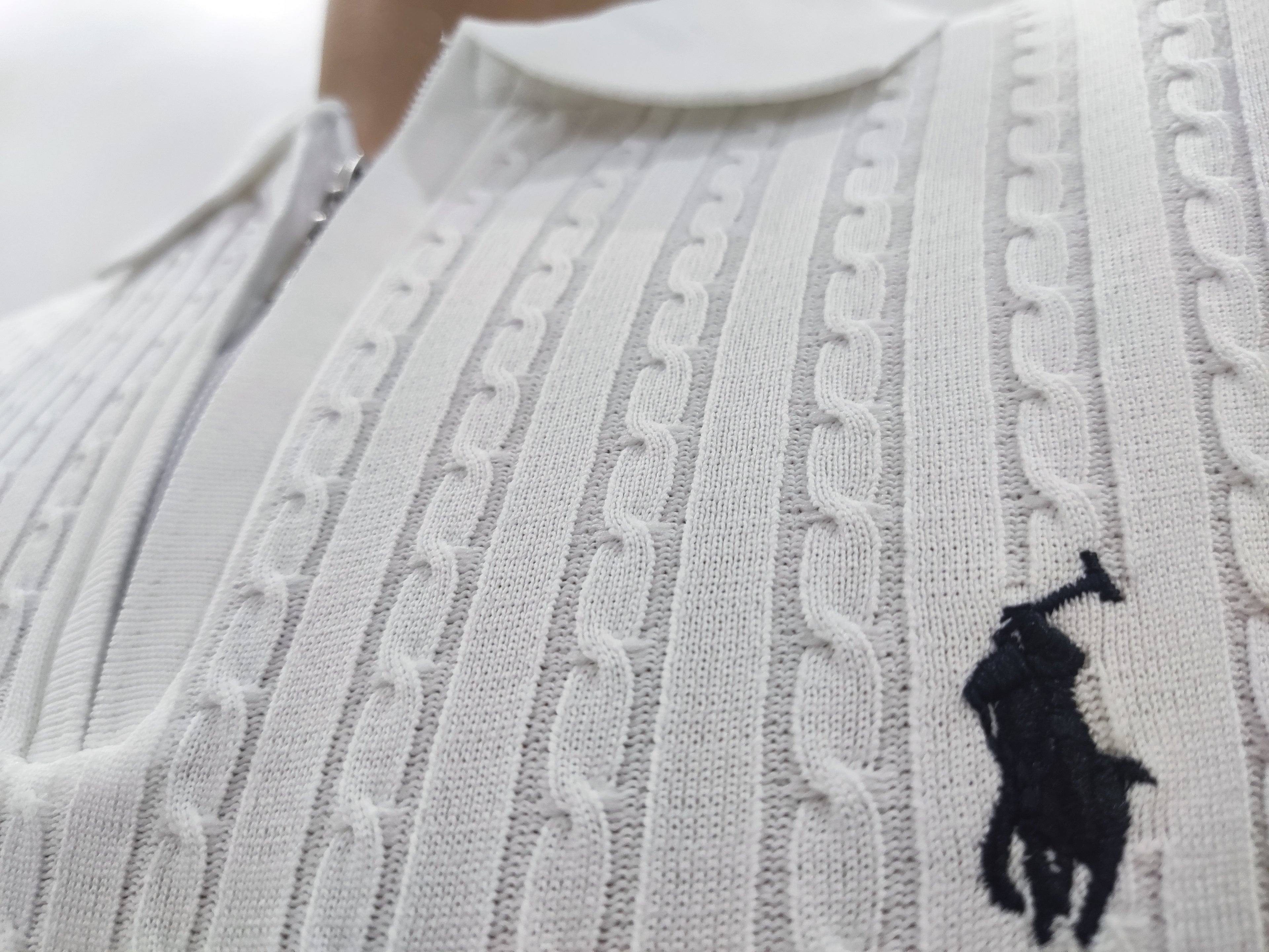 Premuim Cable Knit Polo